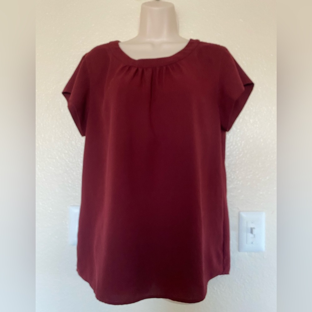 Deep red blouse